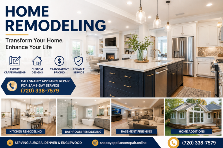 Home remodeling services in Aurora Denver Englewood modern kitchen renovation design